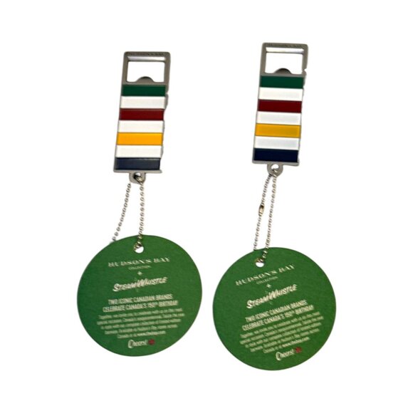 HBC Hudsons Bay Steam Whistle Opener Keychain  Lot 2 New Tags 150th Anni… - Picture 6 of 9
